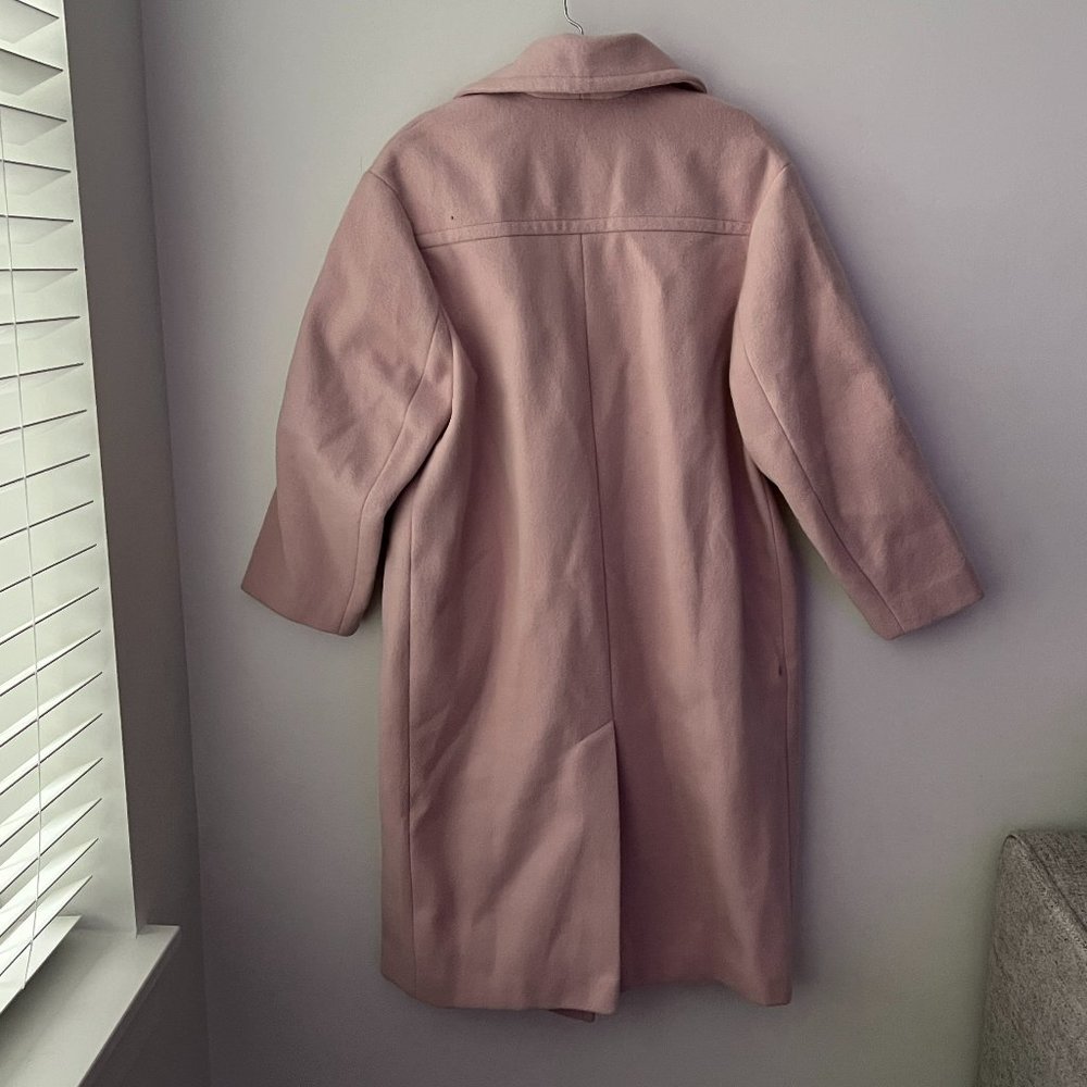 ASOS Petite Classic Coat With Statement Buttons In Pink - Picture 4 of 8